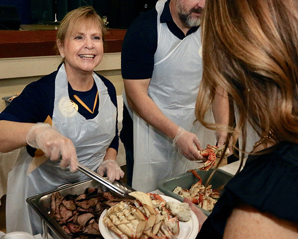 Pauline Hershey-Gambino serving