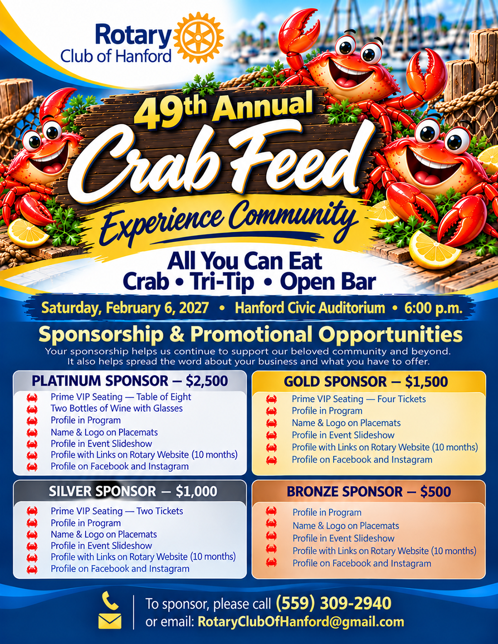 2026 Sponsor Flyer Crab Feed 2026 Sponsor Flyer Crab Feed